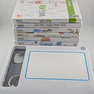 Nintendo Wii Family Game Bundle + uDraw Tablet – 8 Games CIB Tested